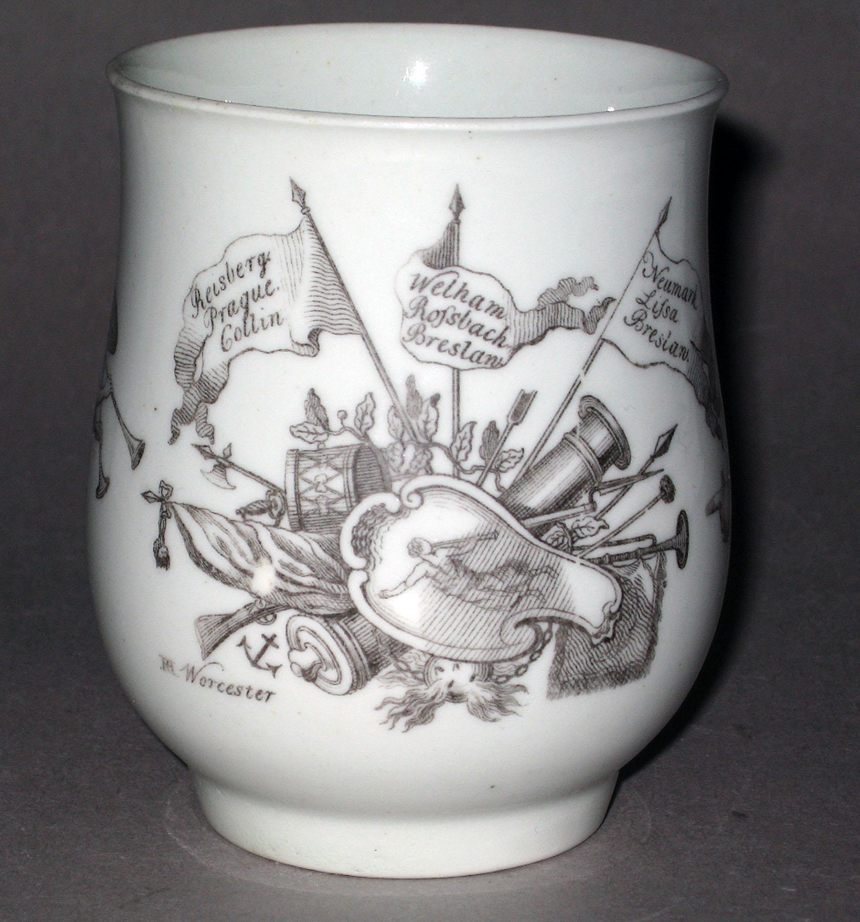 1972.0121 Soft-paste porcelain tankard (front)