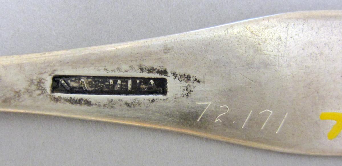 1972.0171 Silver Spoon mark 2 and inscription