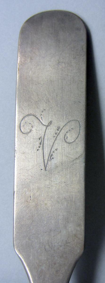 1972.0196 Silver Spoon engraving upper surface