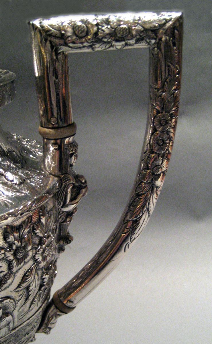 1972.0297.002 Silver Teapot handle detail
