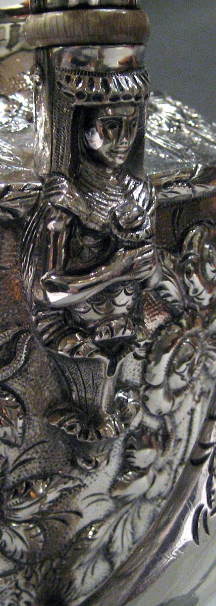 1972.0297.002 Silver Teapot handle detail 2