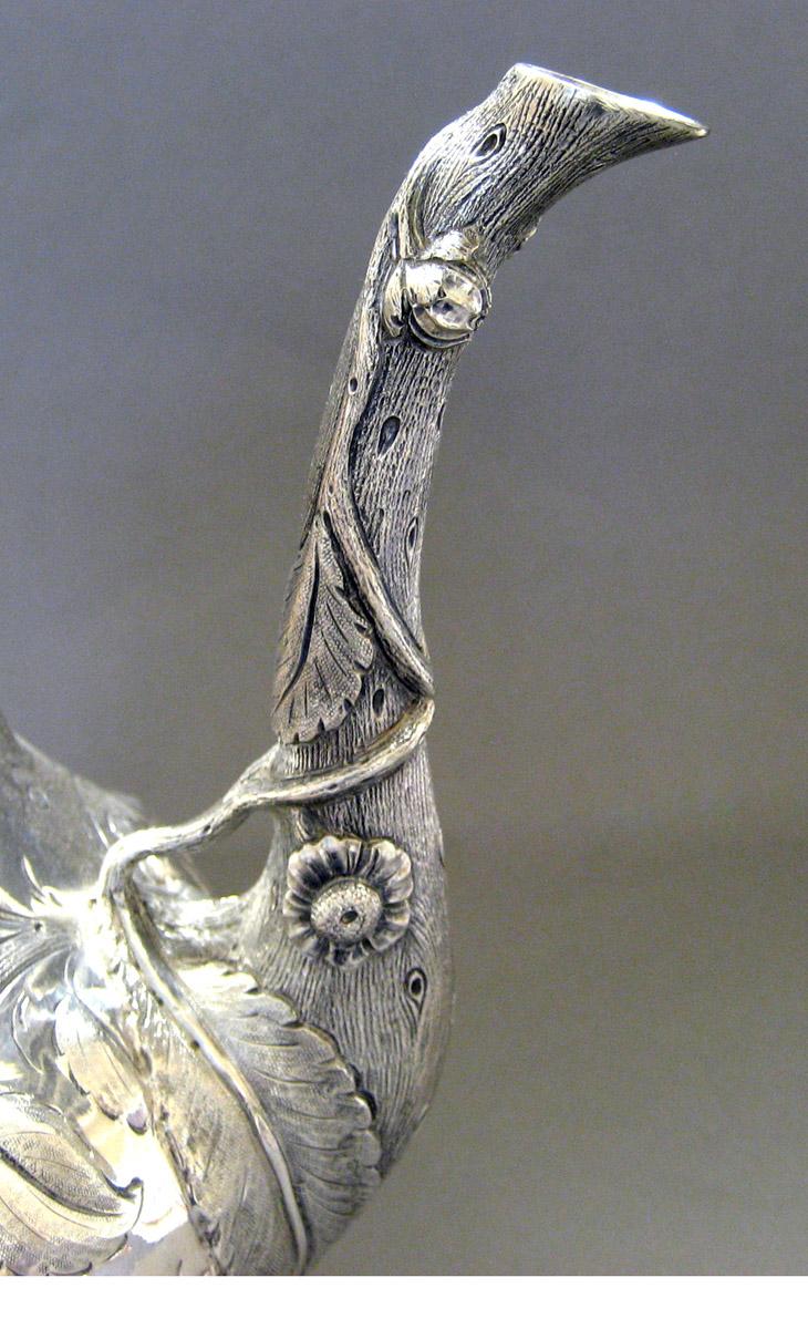1972.0306.002 Silver Teapot spout detail