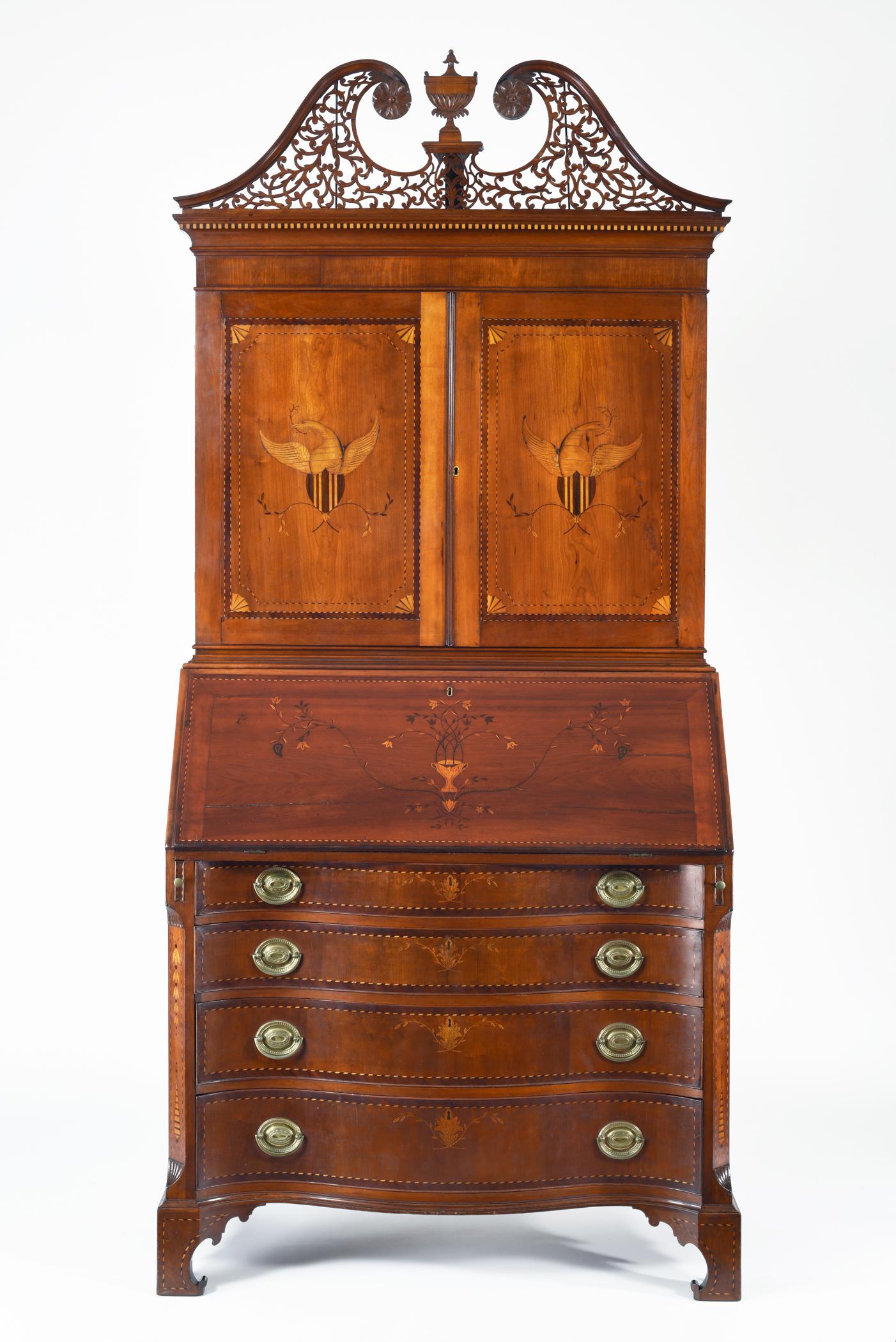 1957.0885 Desk and bookcase, view 2