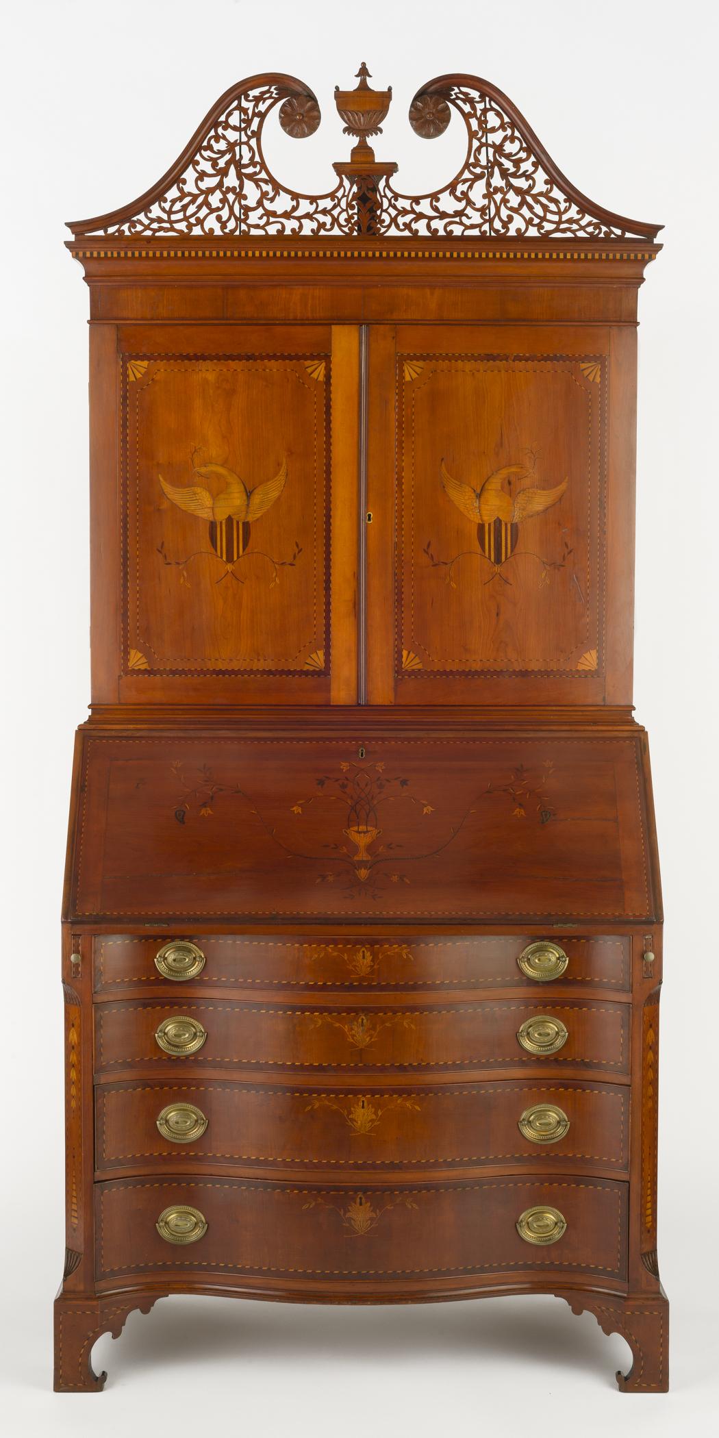1957.0885 Desk and bookcase, view 1