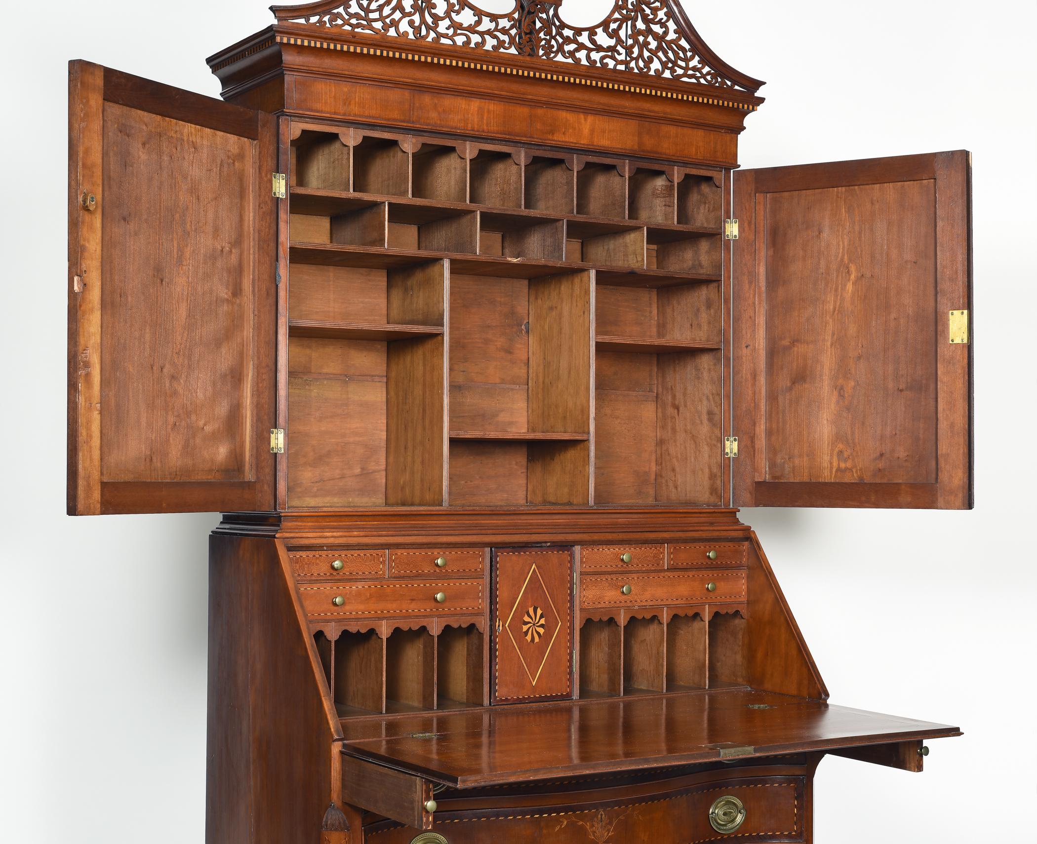 1957.0885 Desk and bookcase, detail 14