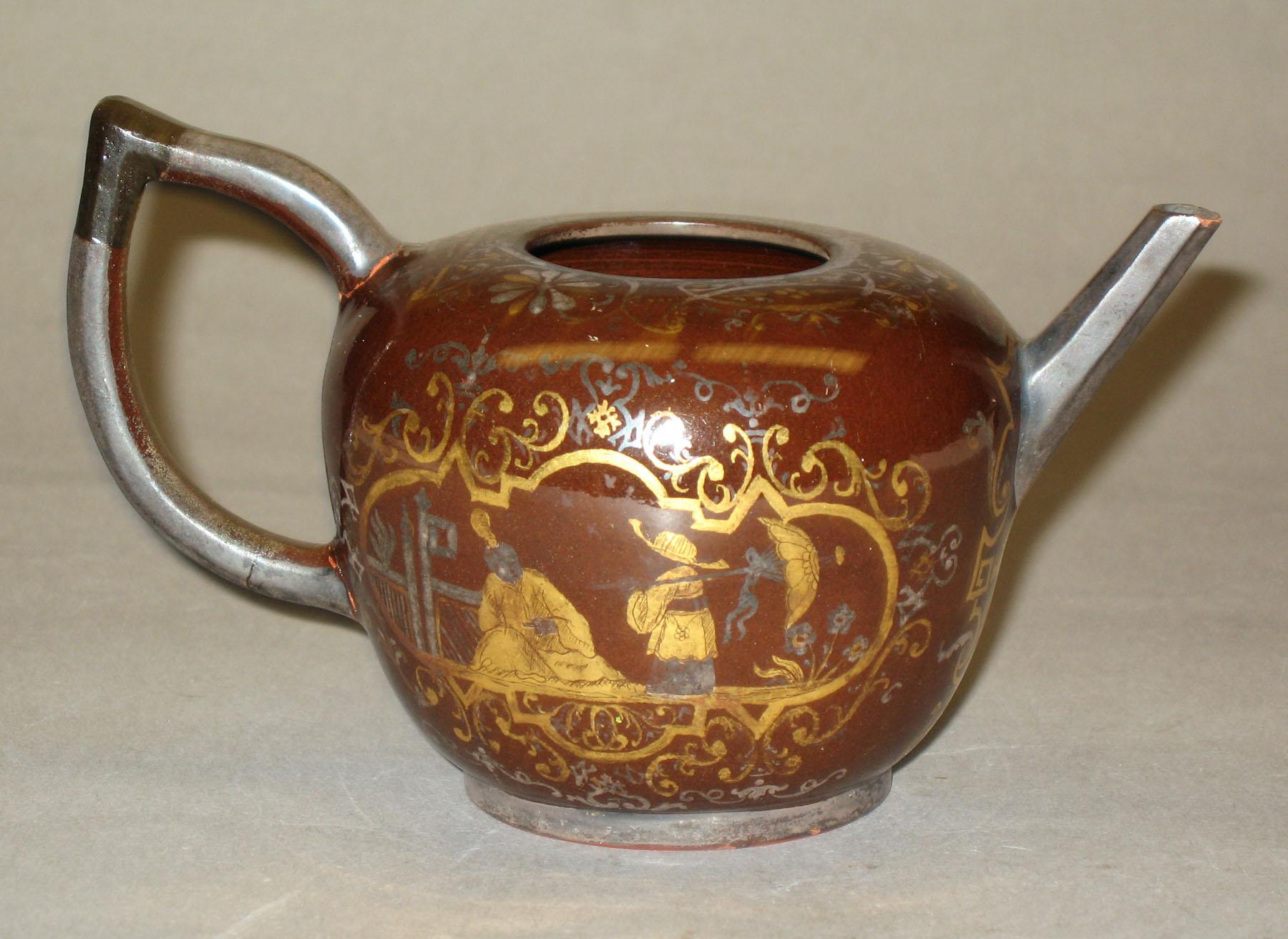 1972.0349 A, B Lead-glazed redware teapot (side 2)