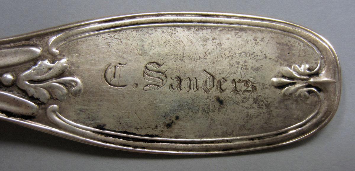 1972.0388 Sauce ladle engraving