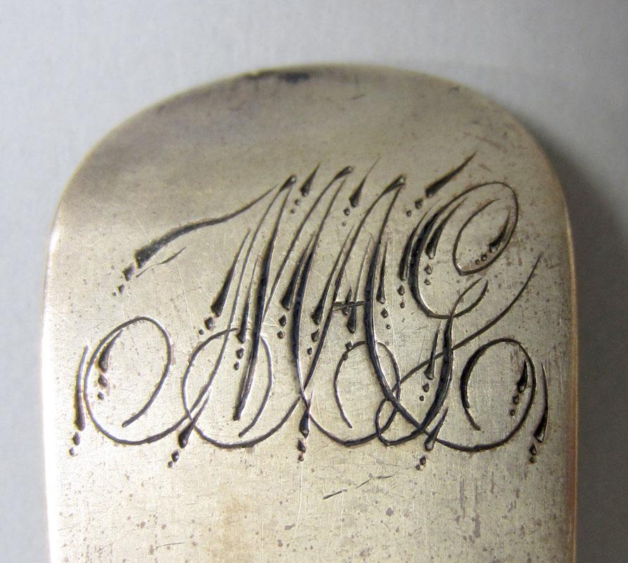 1973.0038 Dessert spoon engraving