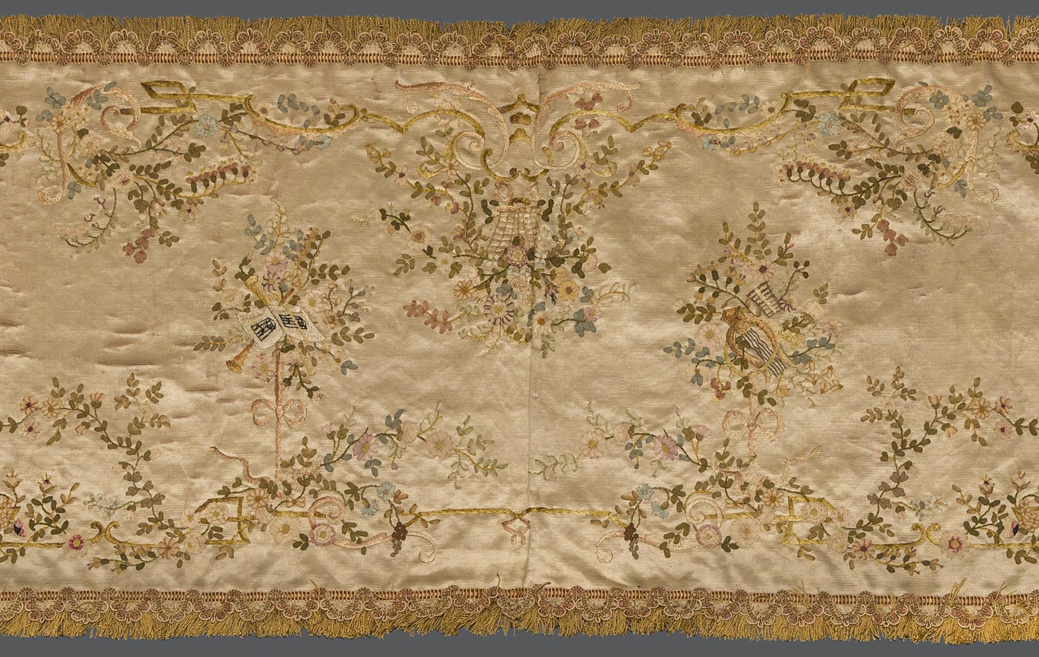 1973.0044 Textile, embroidered, detail 1