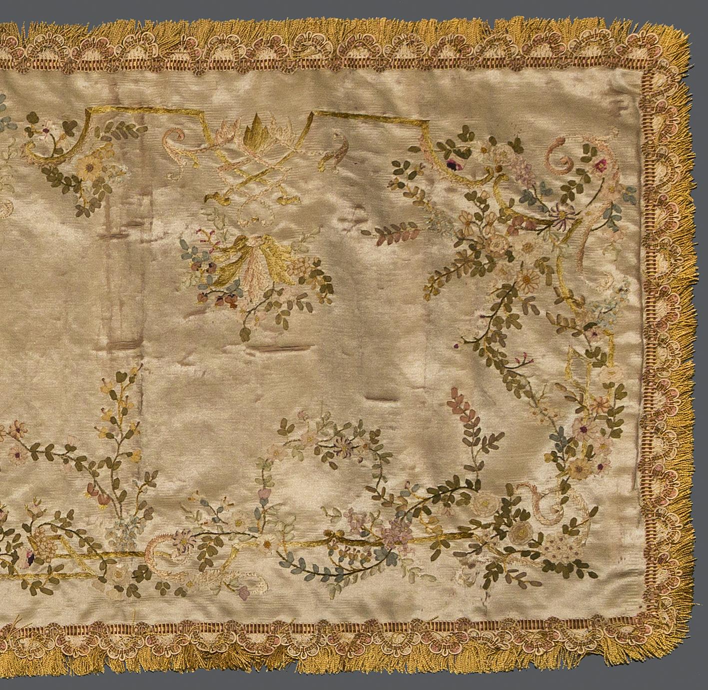 1973.0044 Textile, embroidered, detail 2