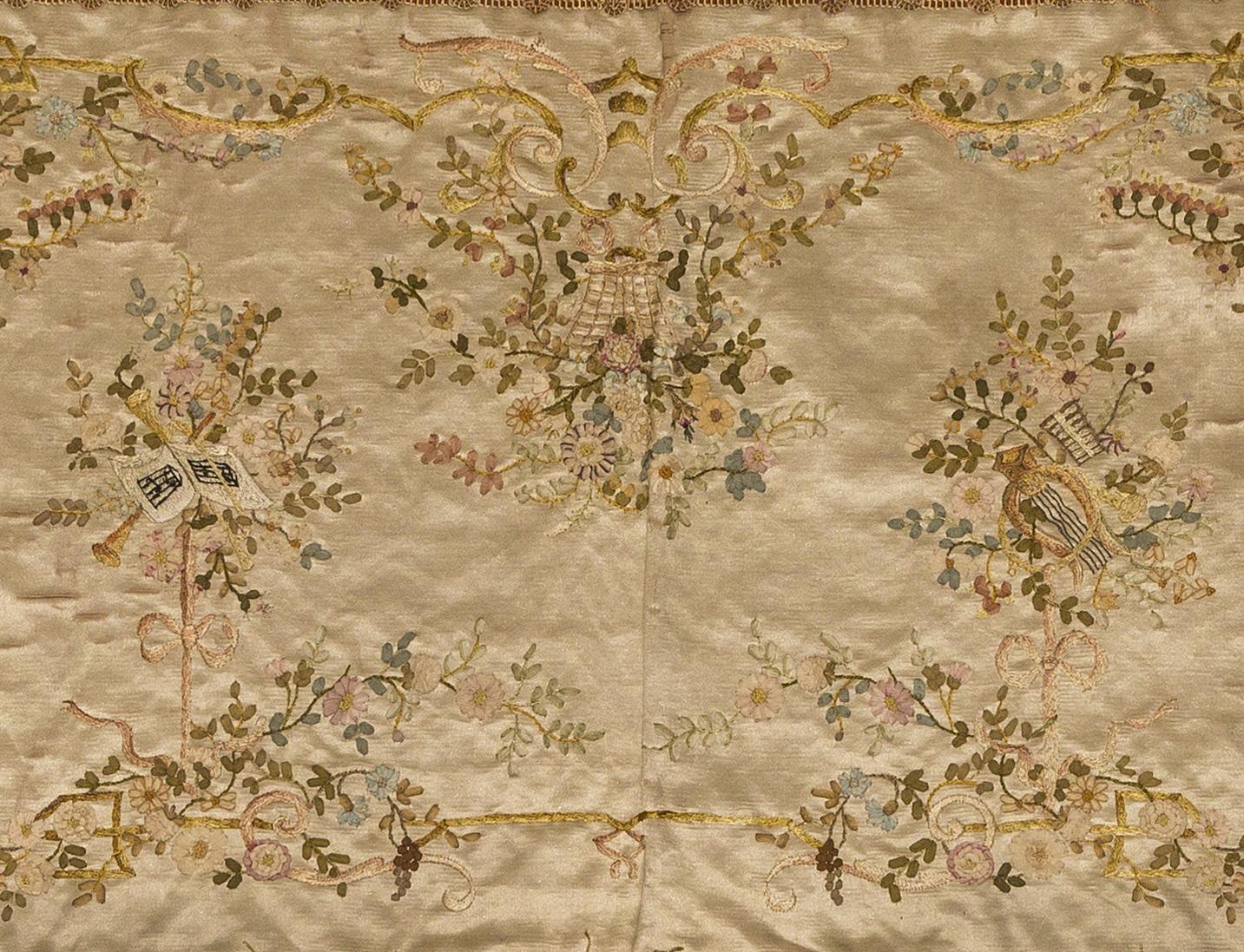 1973.0044 Textile, embroidered, detail 3
