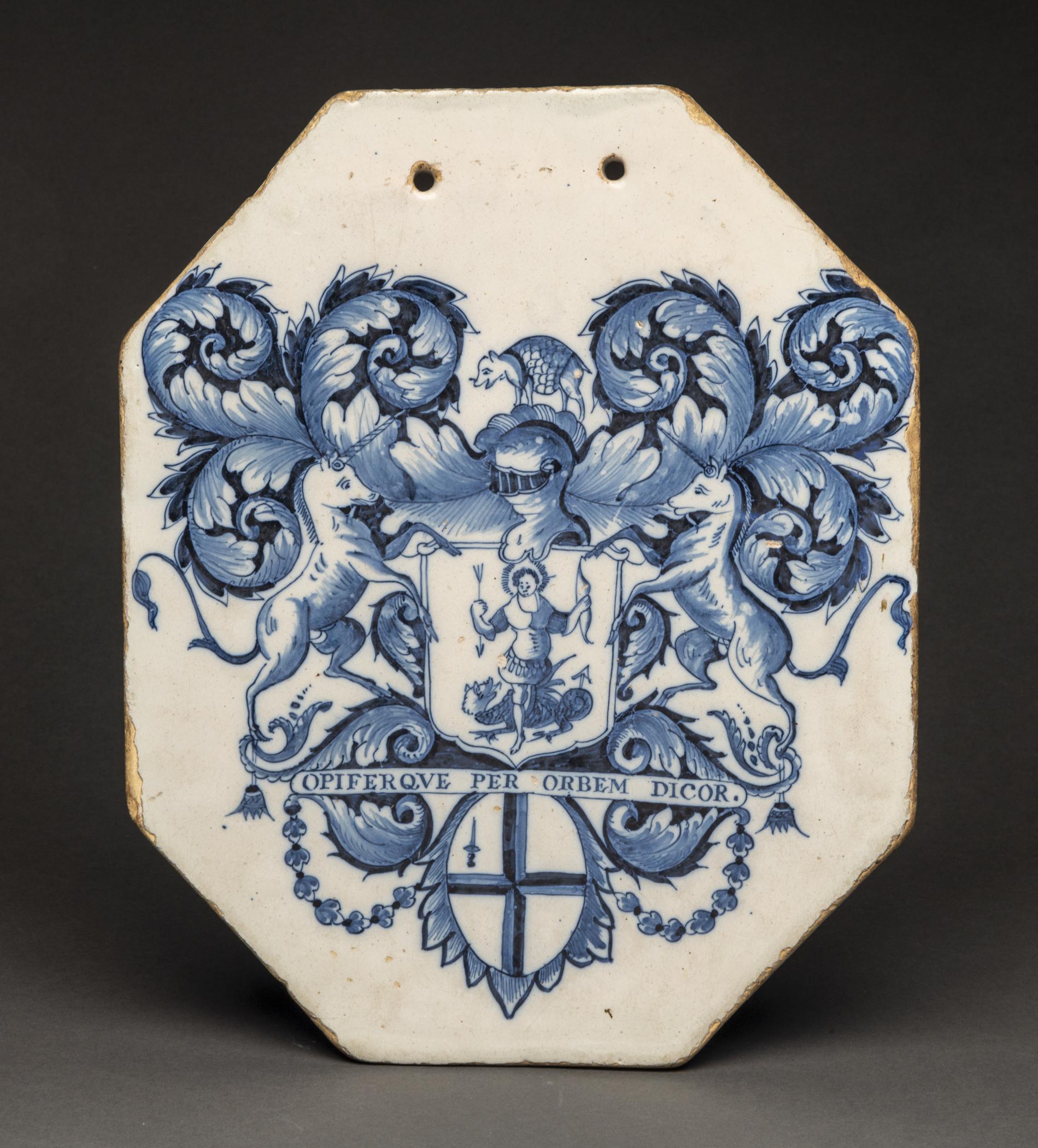 1973.0047 Apothecary tile, view 1