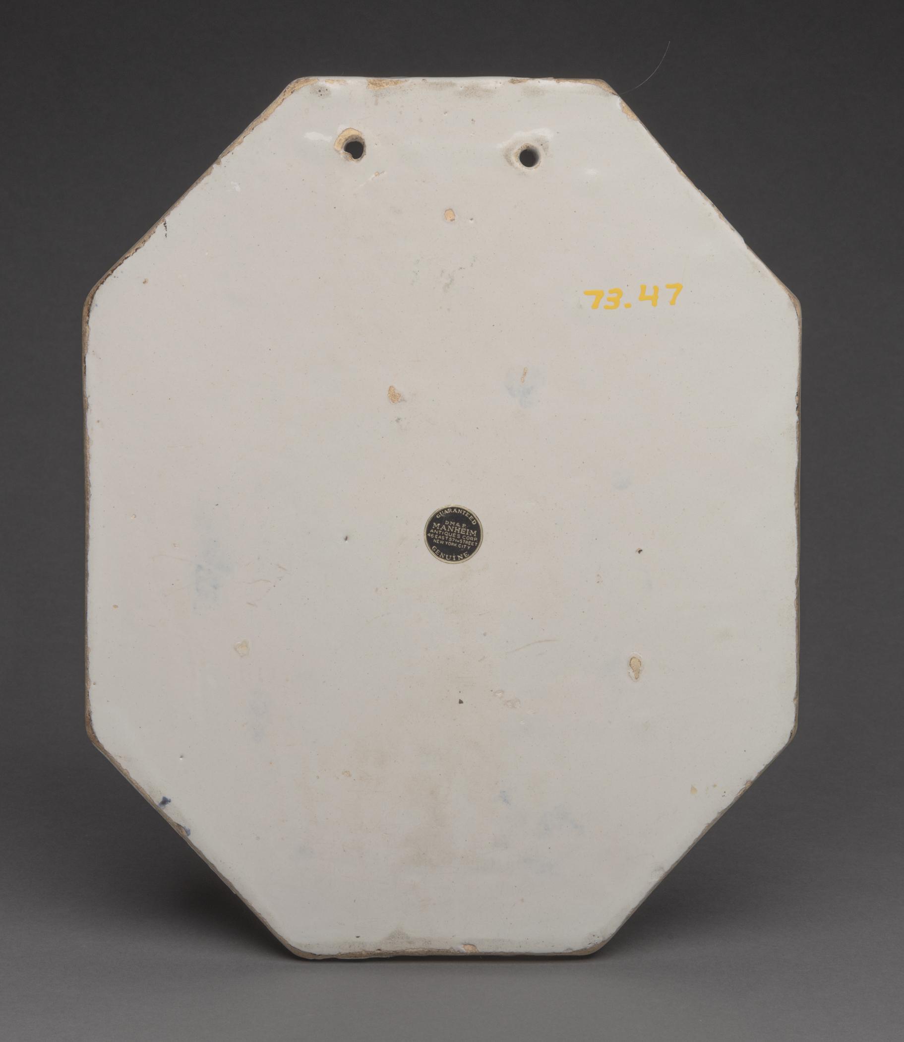 1973.0047 Apothecary tile, view 2