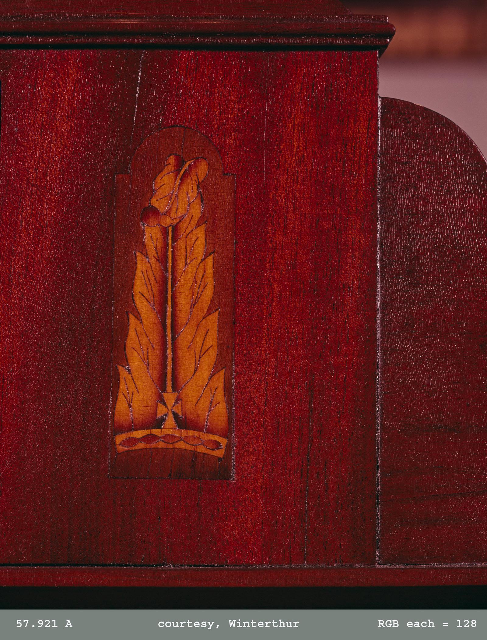 1957.0921 Wardrobe, clothes press (detail 1)