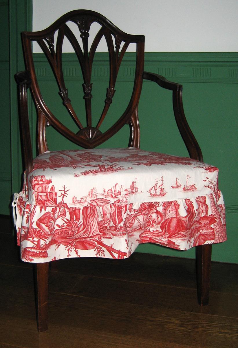 1957.0923.003 chair with R2001.0002.005 slip cover view 1