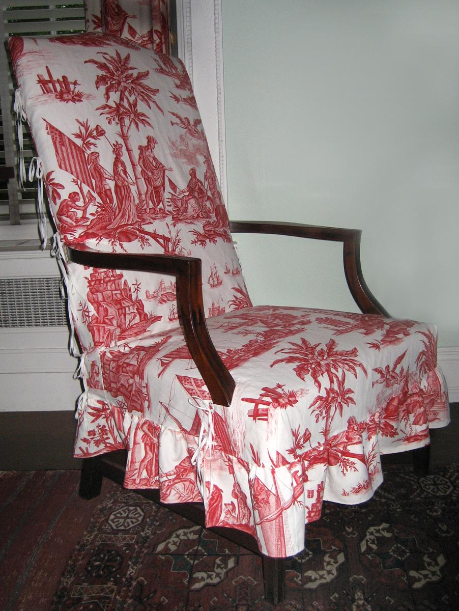 1957.0929 chair with R2001.0002.007 slip cover view 1
