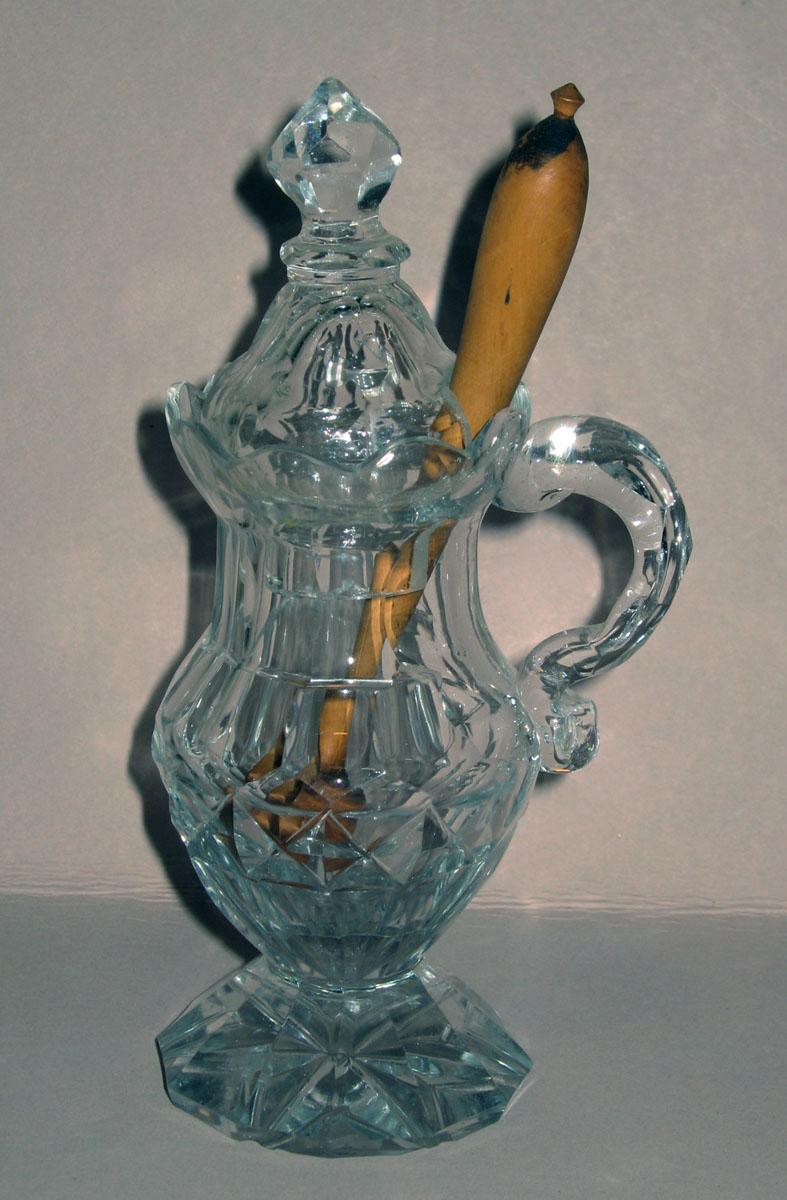 1973.0162 A- C Glass mustard jar