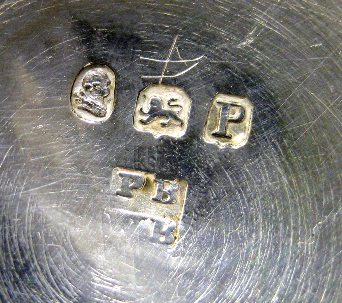 1973.0234 Silver Bottle Coaster mark