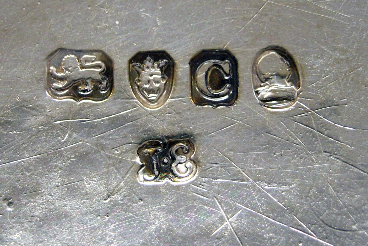 1973.0235 Silver Bottle Coaster mark