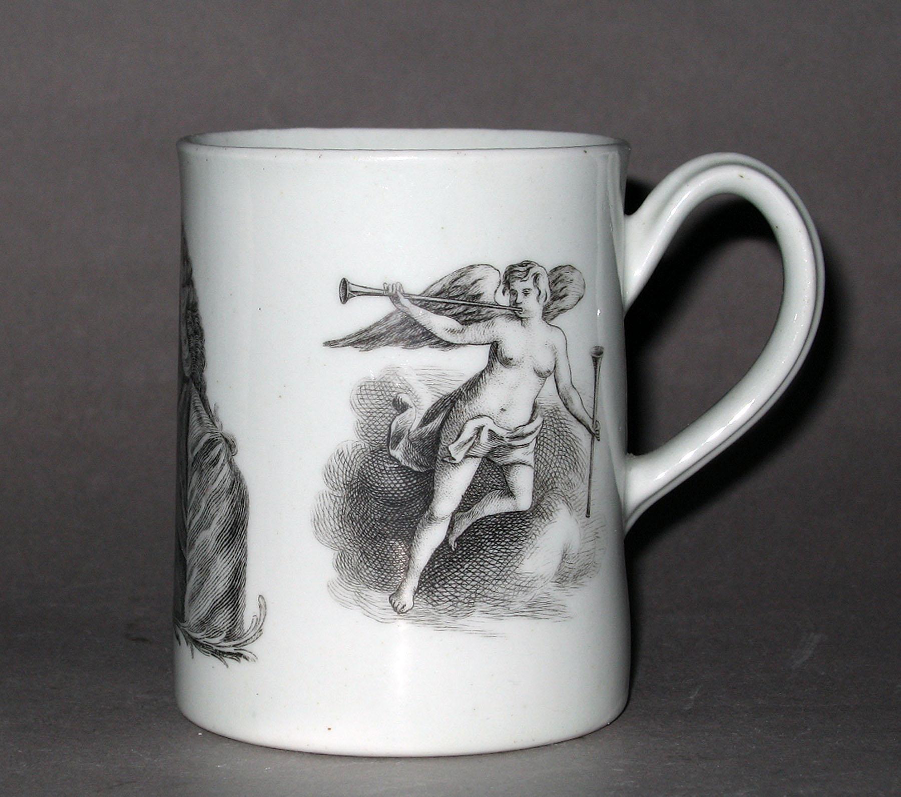 1973.0238 Soft-paste porcelain mug (side 1)