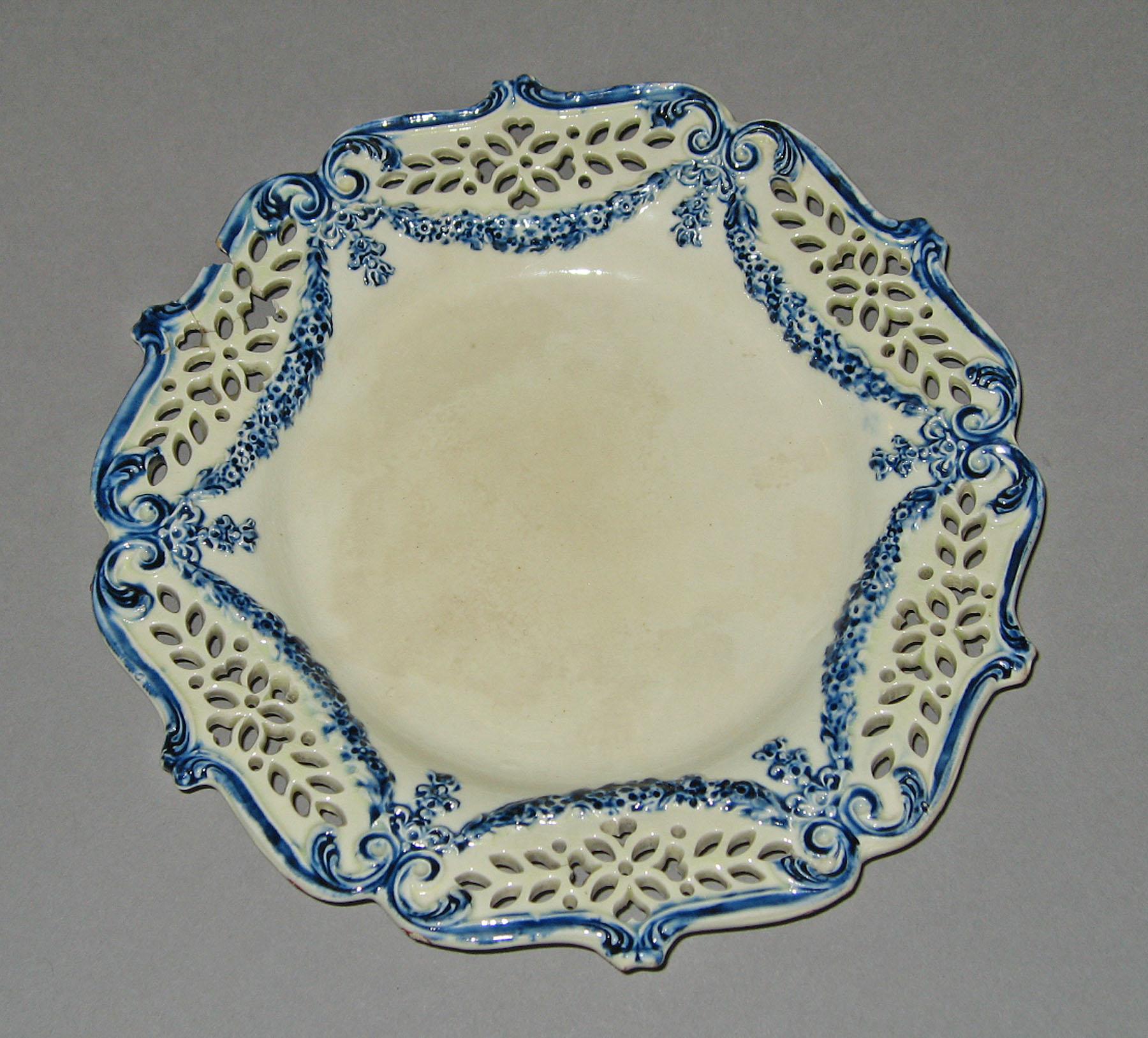 1973.0243 Creamware dessert plate