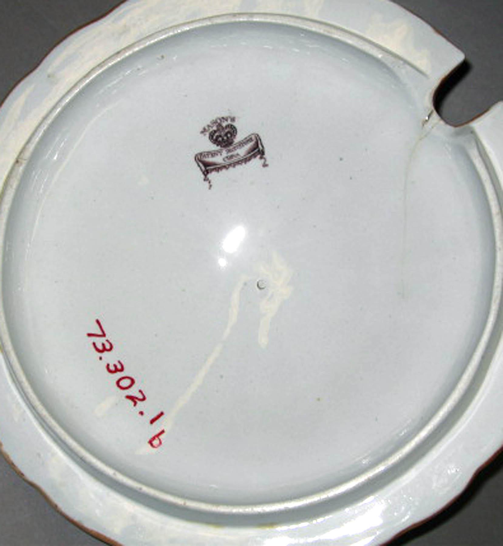 1973.0302.001 B Mason's ironstone tureen cover (underside)