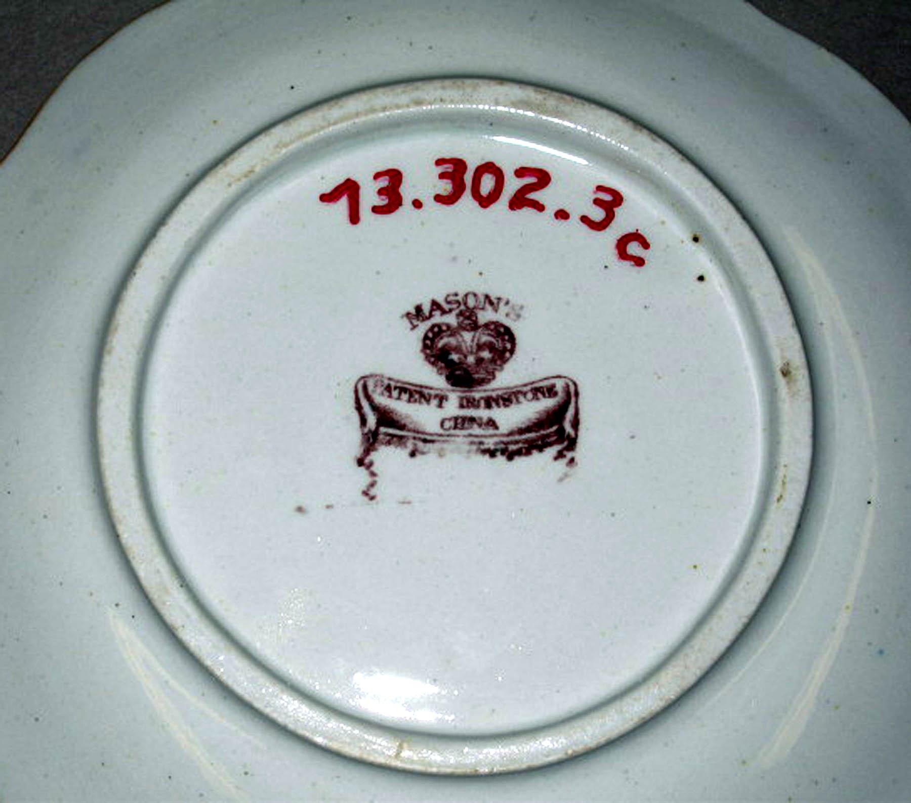 1973.0302.003 C Mason's ironstone tureen stand (underside)