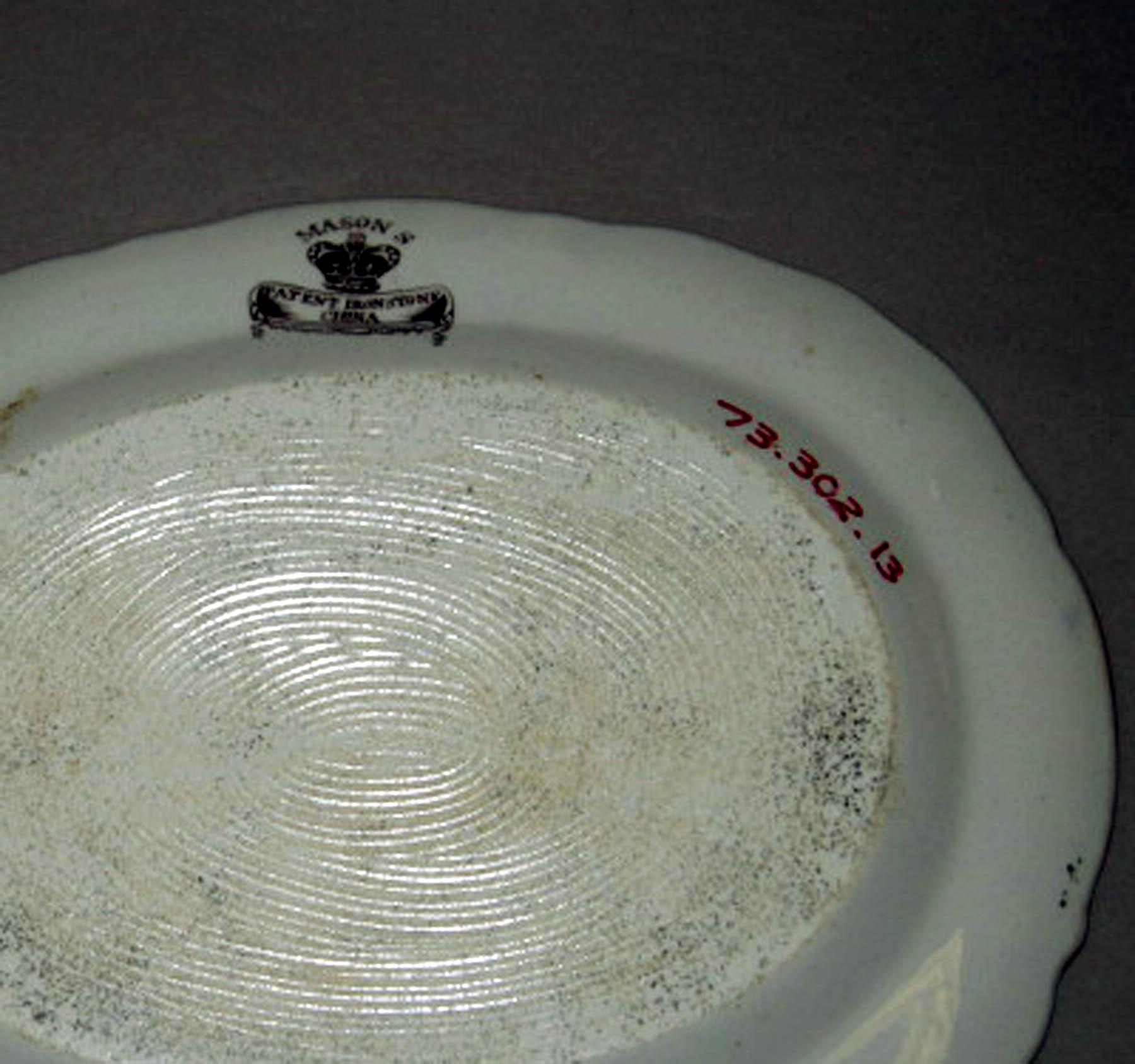 1973.0302.013 Mason's ironstone dish (underside)
