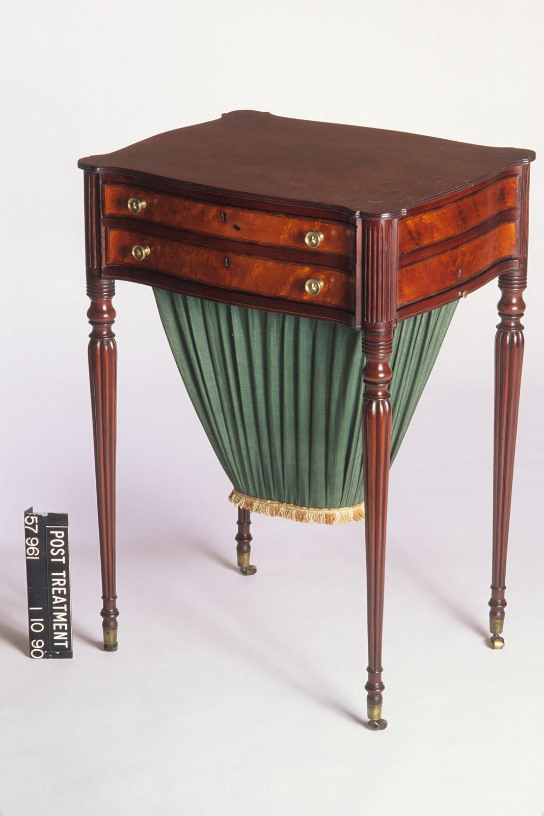 1957.0961 Table, Work table, after conservation treatment