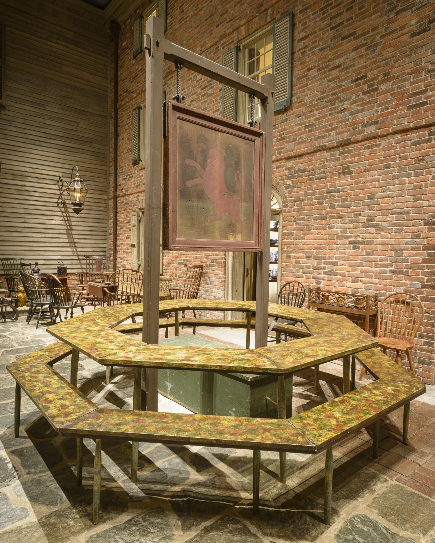 1959.1670, 1959.1671, 1959.1672, 1973.0335, 1959.1697 B, 1979.0002.001, .002, Peddler's table, view 4