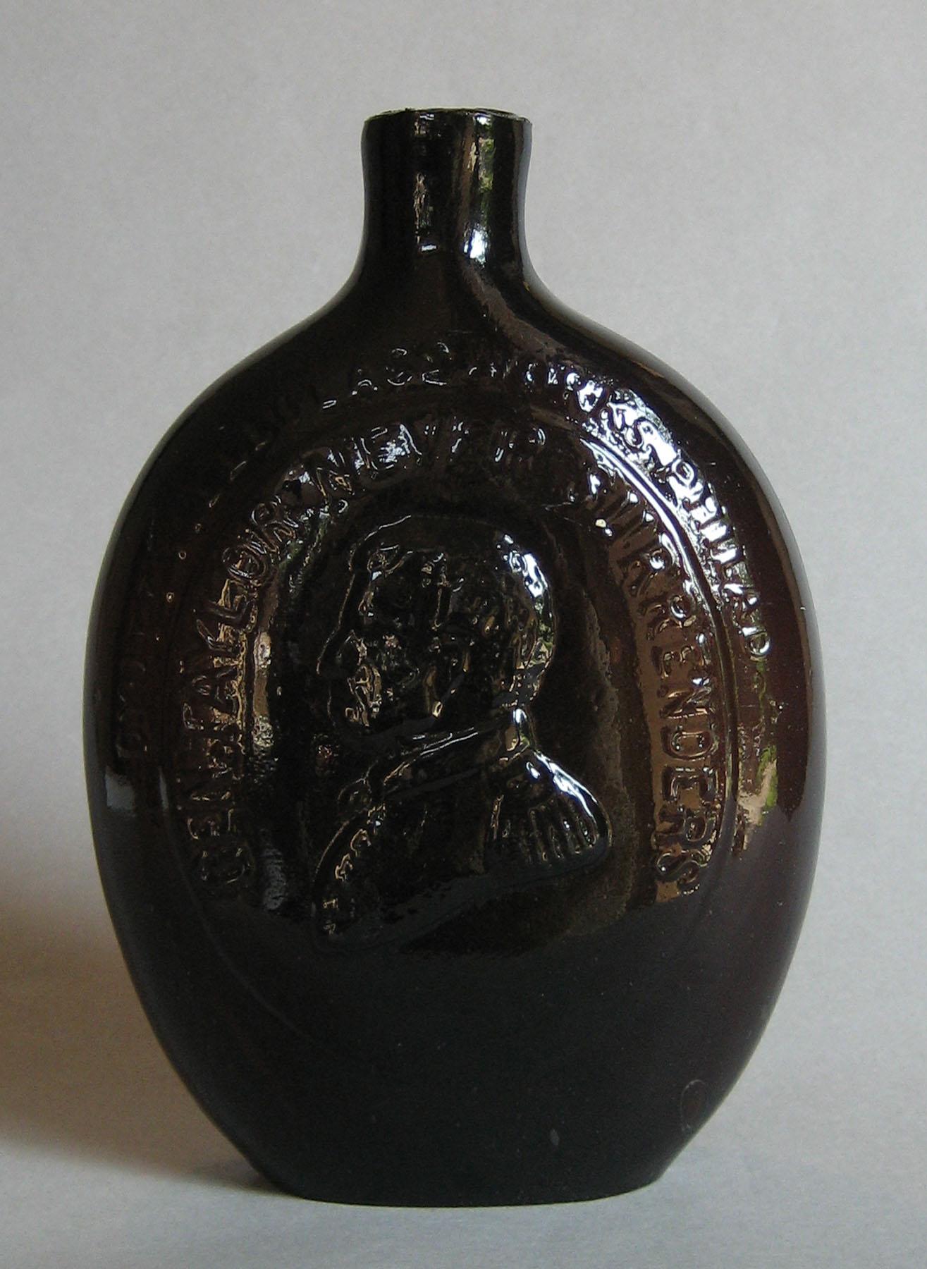 1973.0402.001 (side 2) Glass Flask