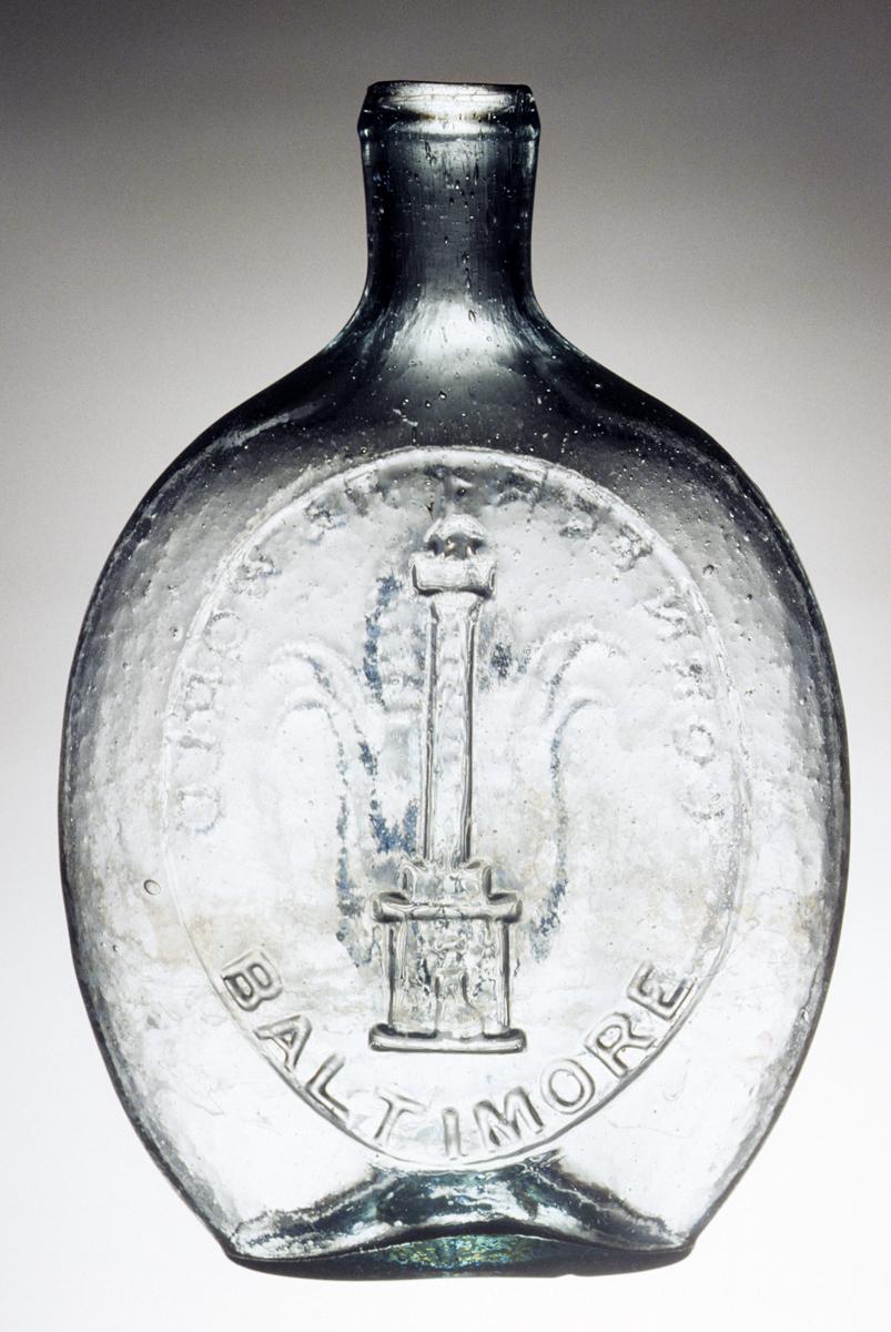 1973.0422.001 Glass Flask, View 2