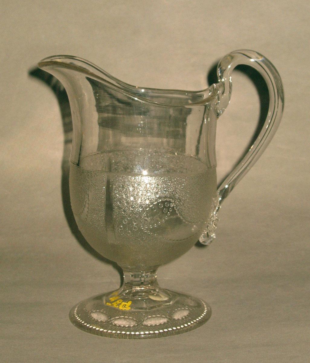1973.0484 Pressed pattern glass jug