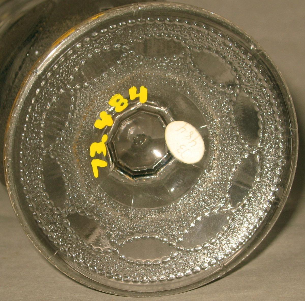 1973.0484 Pressed pattern glass jug (underside)