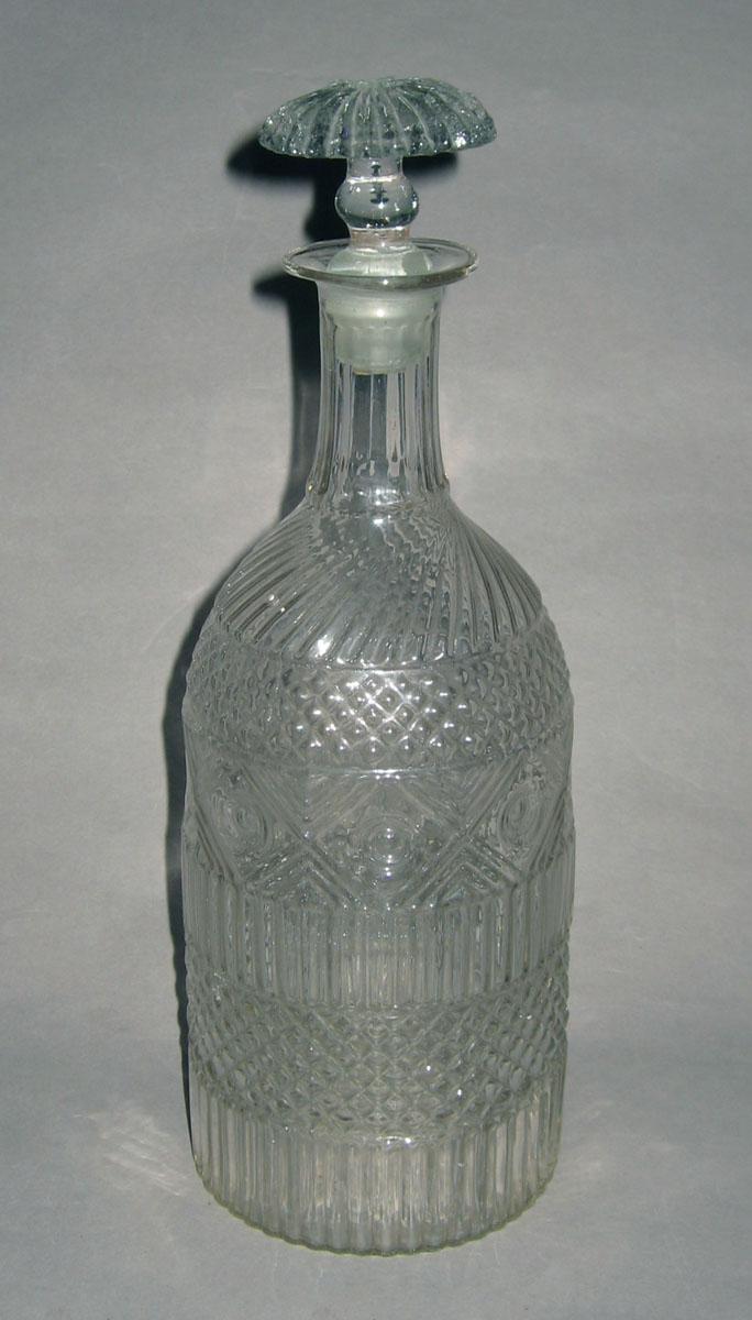 1973.0489.002 A, B Lead glass decanter