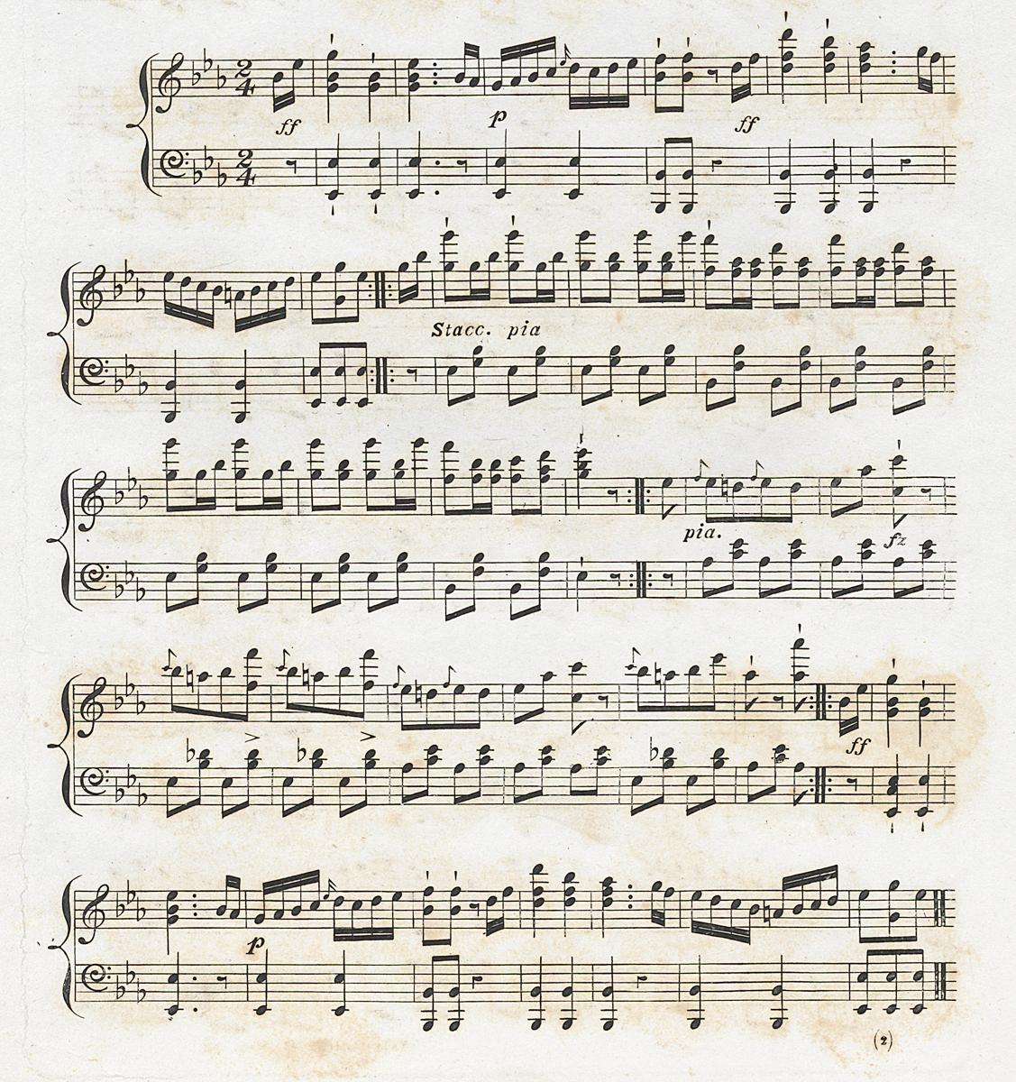 1973.0498.002 A Sheet Music, Verso Detail