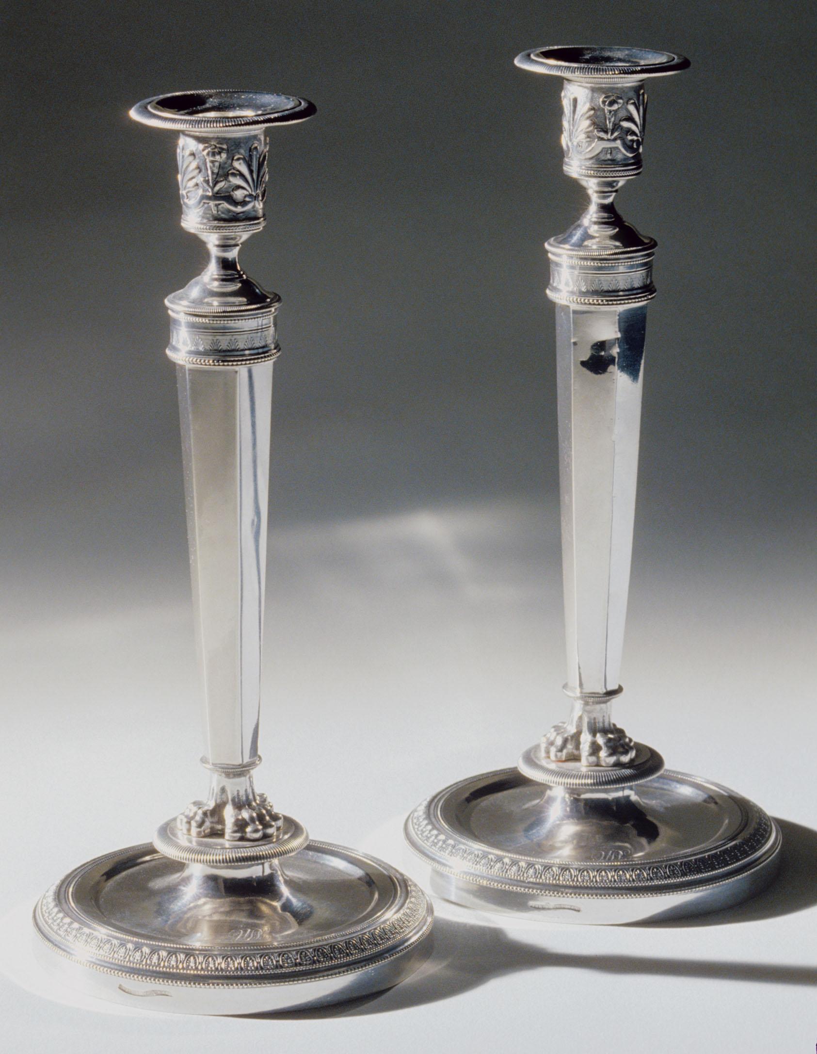 1974.0003.001 A-C, 1974.0003.002 A-C Candlestick, view 1
