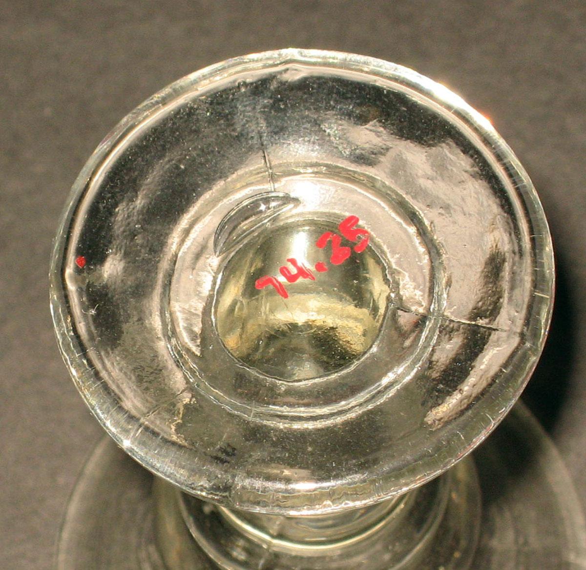 1974.0025 Glass compote (underside)