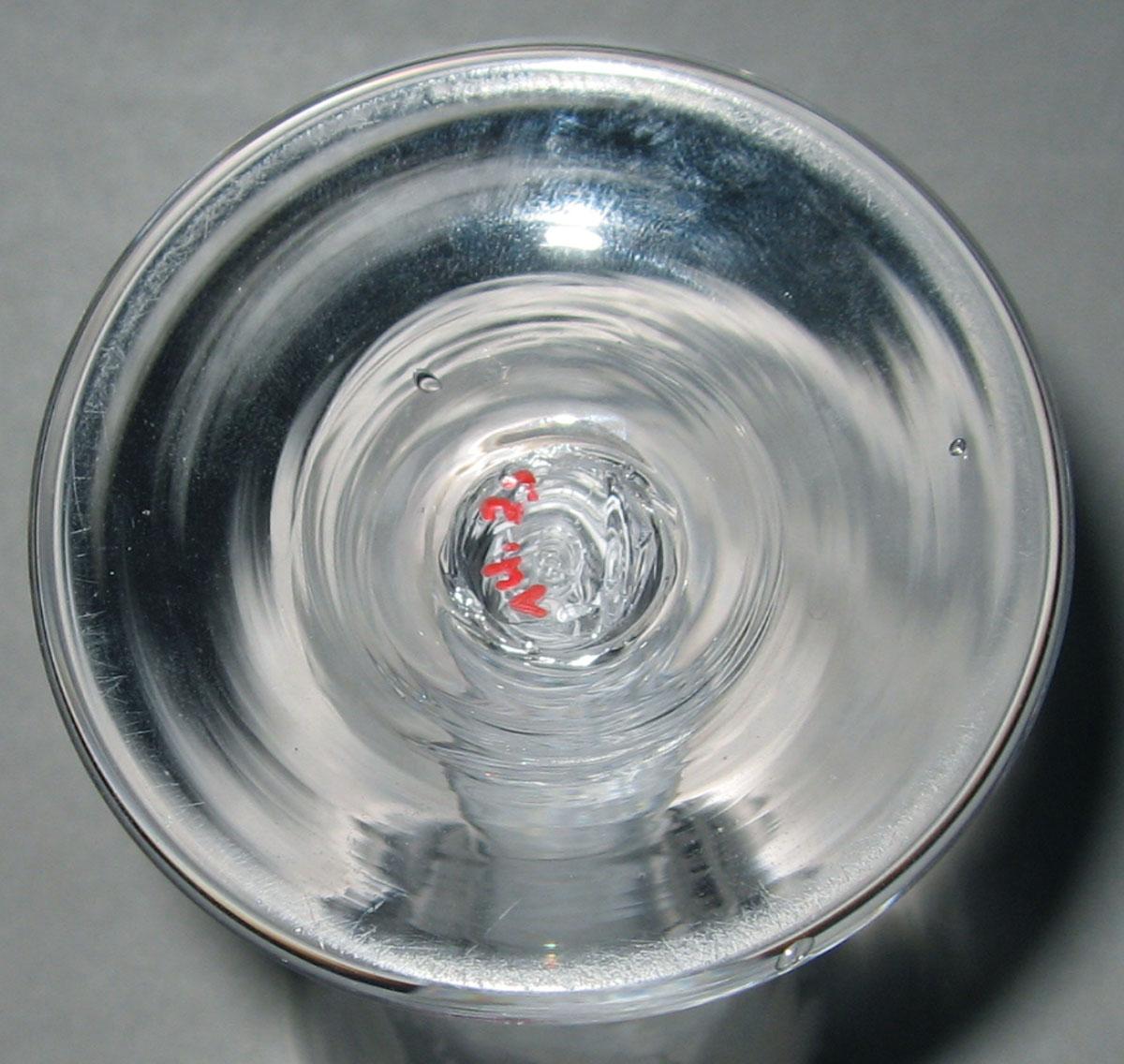 1974.0027 Glass wineglass (underside)