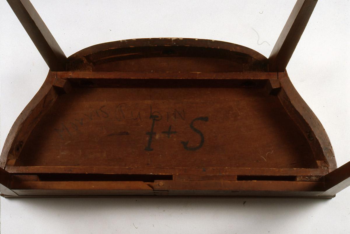 1957.1012 Table, Card table (detail 1)