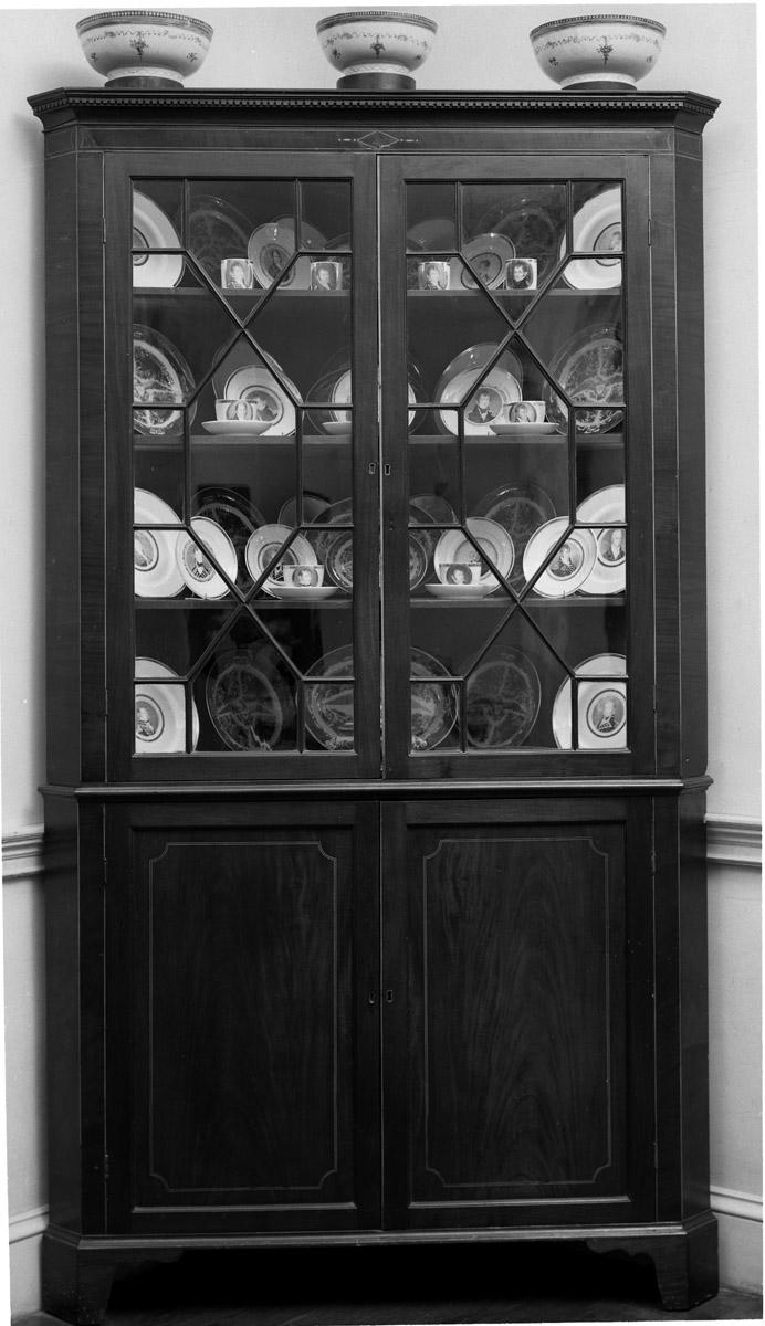 1957.1017 Cupboard, Corner cupboard (bw)