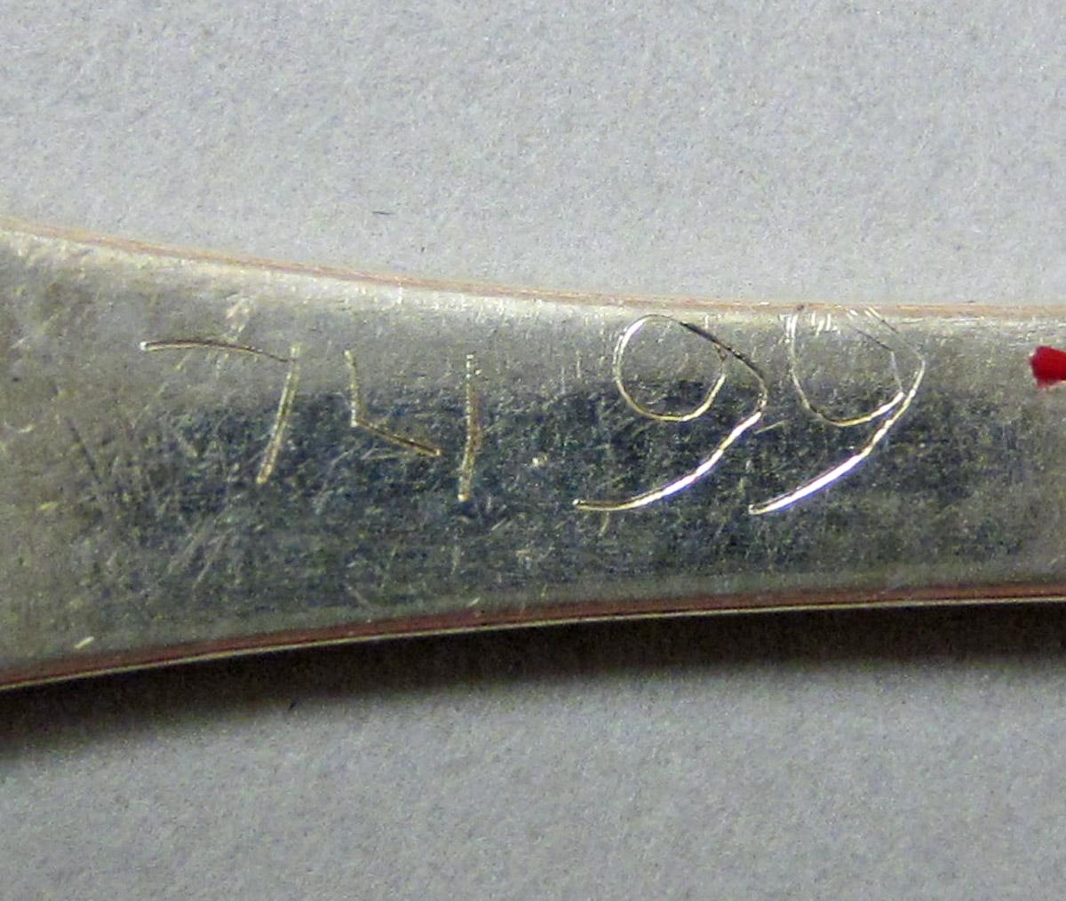 1974.0099 Spoon, inscription