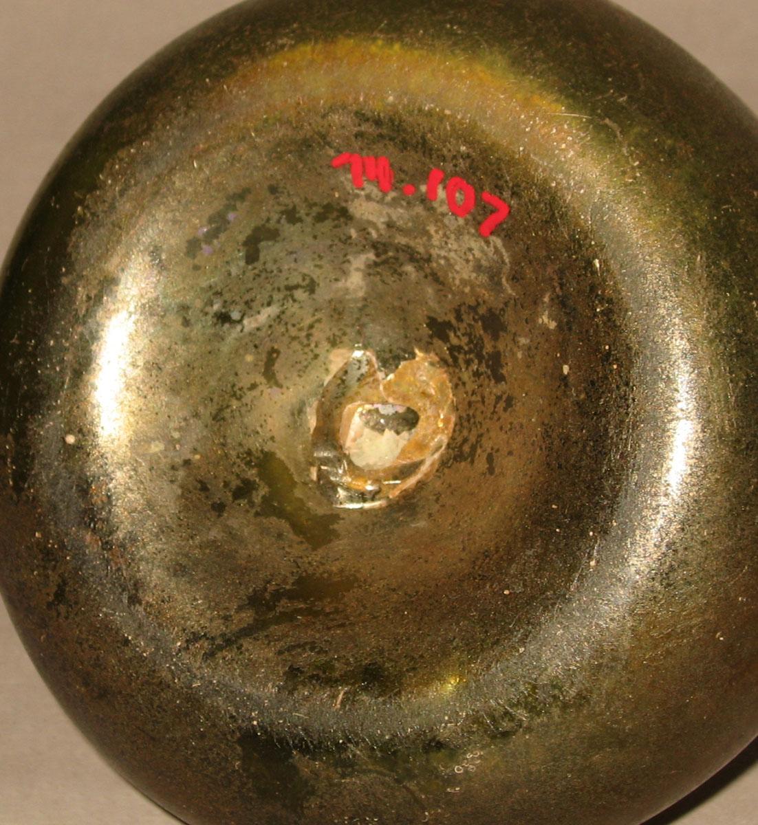1974.0107 Glass onion bottle (underside)