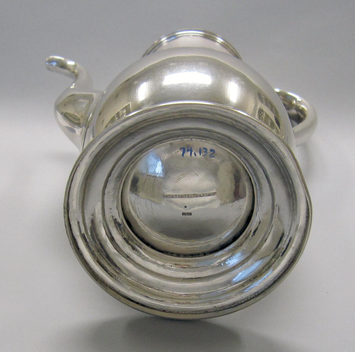 1974.0132 Silver Coffee Pot underside