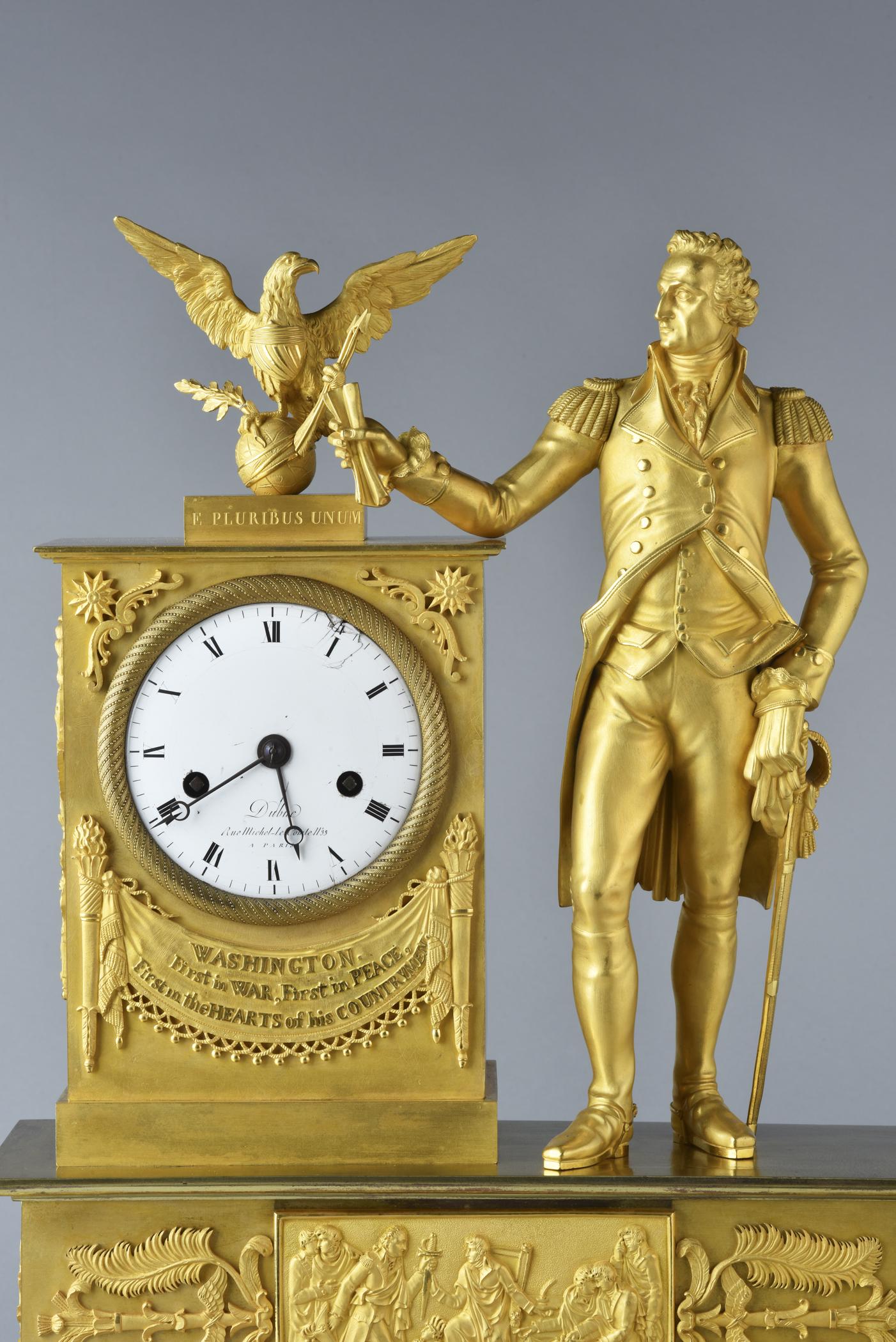 1957.1035 Clock, detail 1