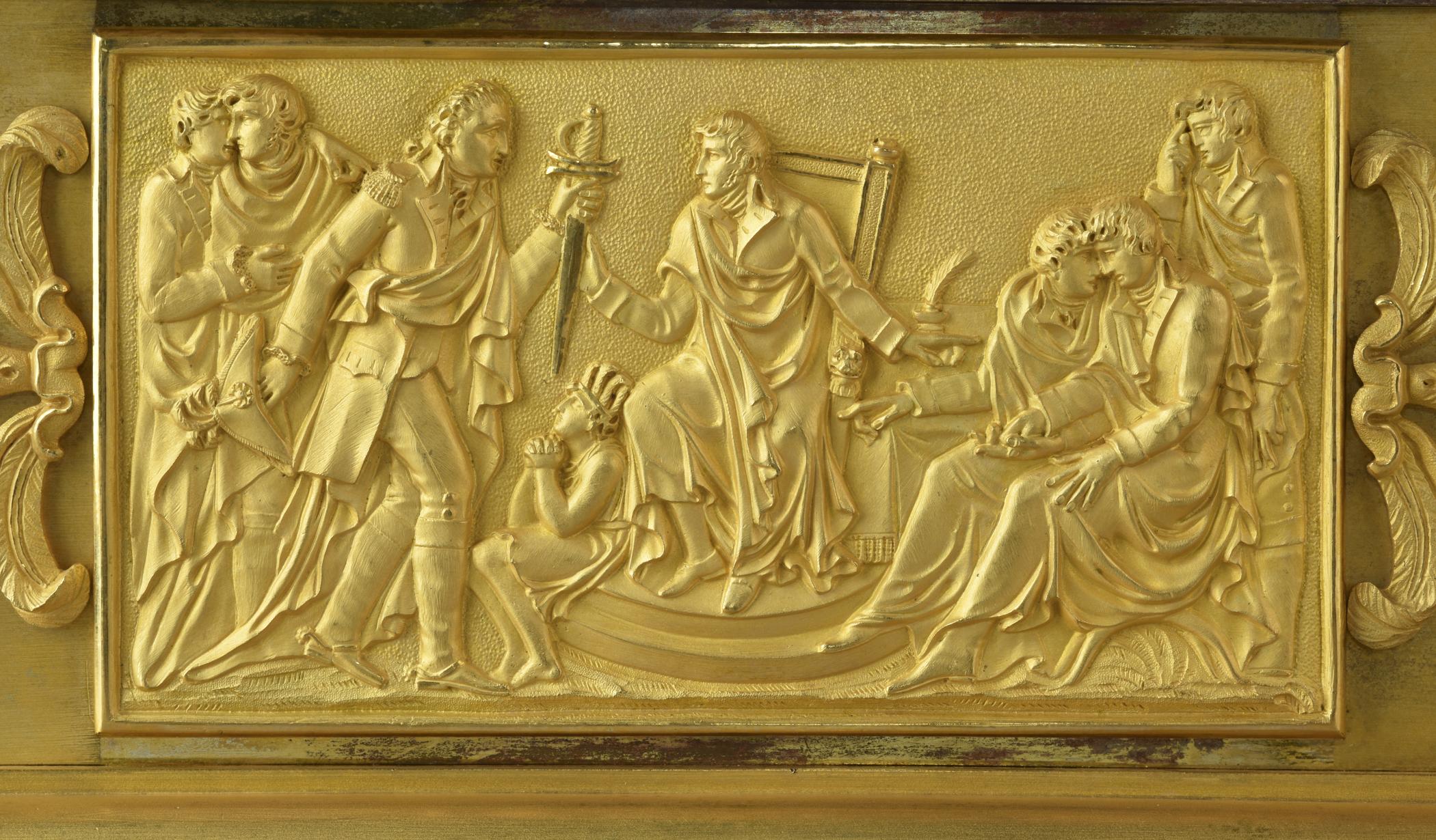 1957.1035 Clock, detail 4