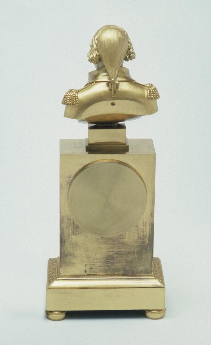 1957.1037 Clock, view 3, post conservation treatment