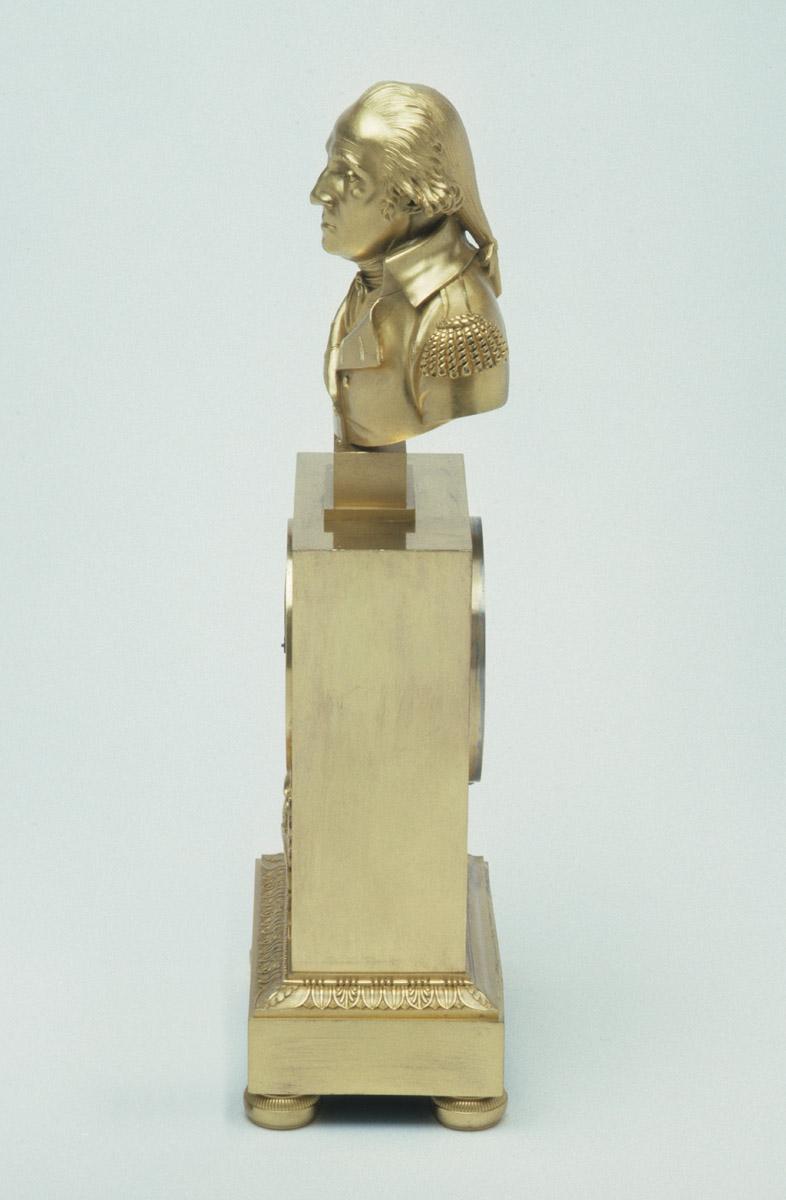 1957.1037 Clock, view 4, post conservation treatment
