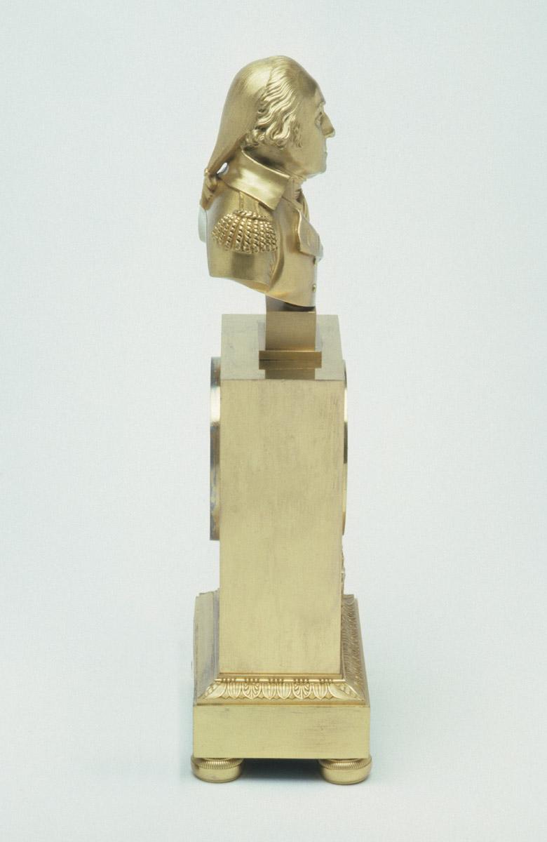 1957.1037 Clock, view 5, post conservation treatment