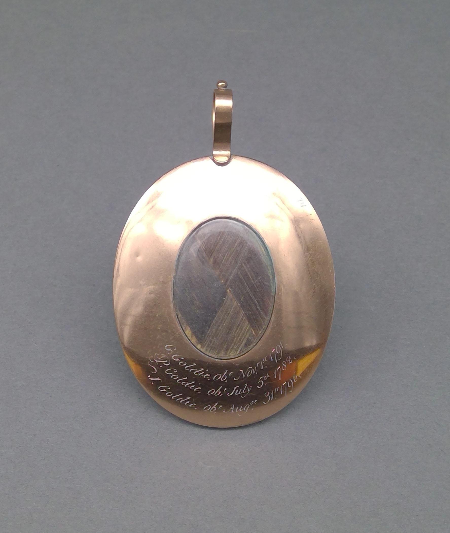 1974.0166 Pendant, Mourning brooch, view 2